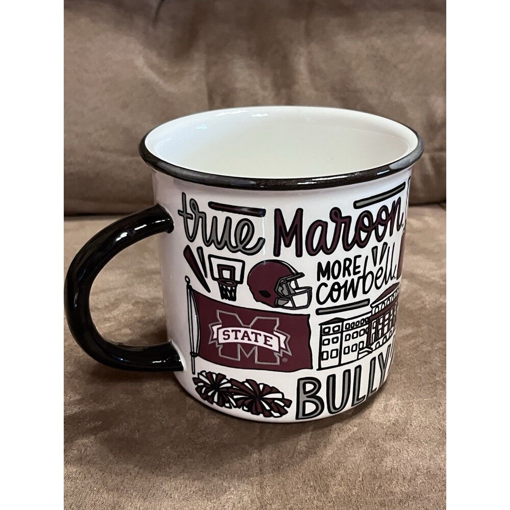 Glory Haus Mississippi State Bulldogs Mug White Red Maroon Black